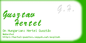 gusztav hertel business card
